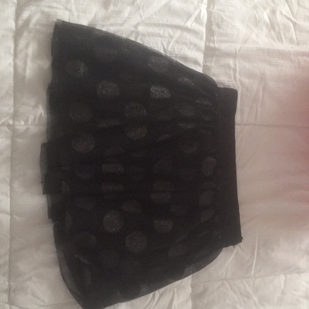 Black polkadot skirt